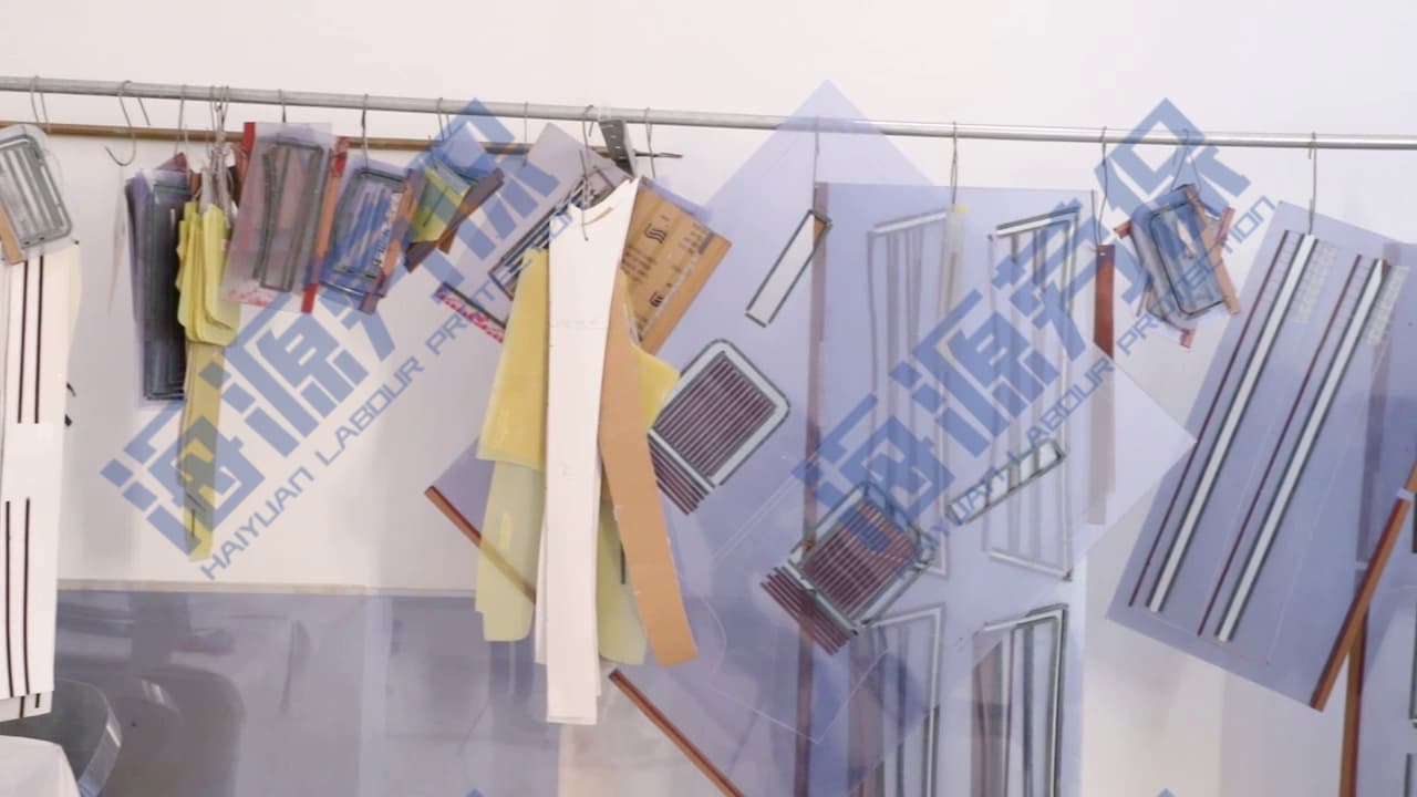 勞保服模板機(jī)應(yīng)用