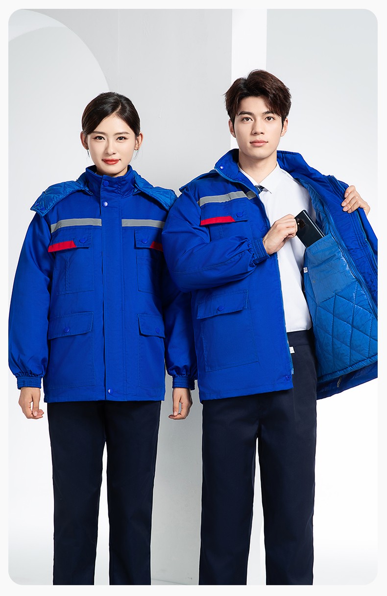 YM-20901Z 加油站靜電工作棉服電子工廠男女冬季勞保工程棉衣棉襖加厚工作服(圖17)