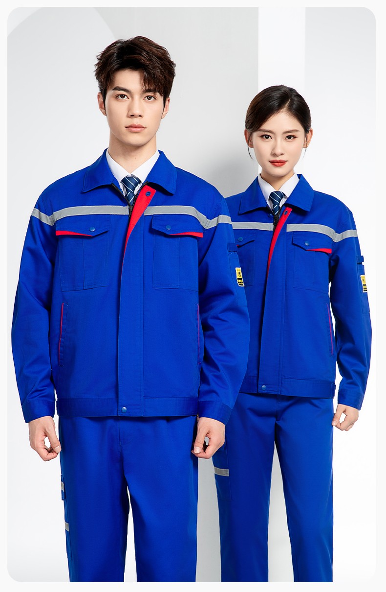 JC-S2203 春秋防靜電工作服套裝定制男耐磨工地勞動石油石化工裝勞保服上衣(圖18)