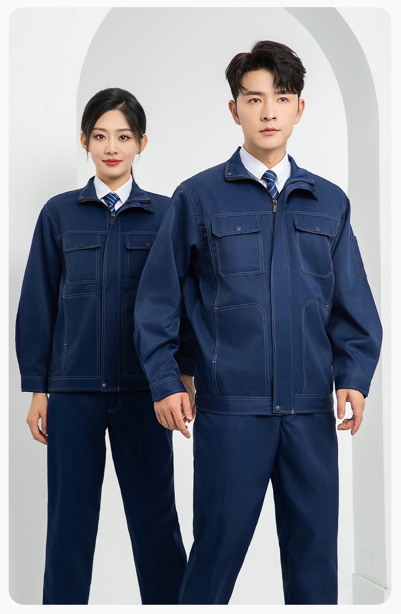 LJ-9701SF 春秋防酸堿防靜電勞保工作服套裝化工廠加油站工裝定制(圖15)