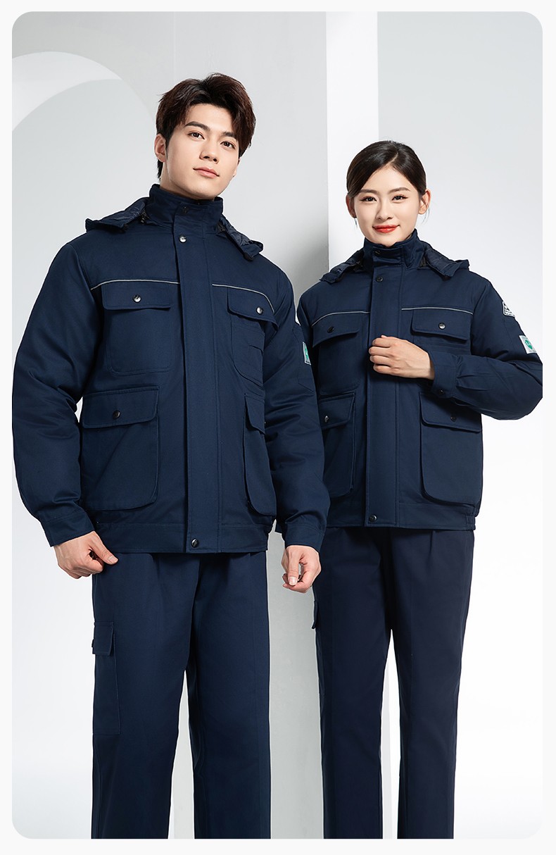 FJD8899Z 冬季純棉防靜電工作服棉服定制冷庫加厚保暖化工廠棉衣勞保服棉襖(圖18)