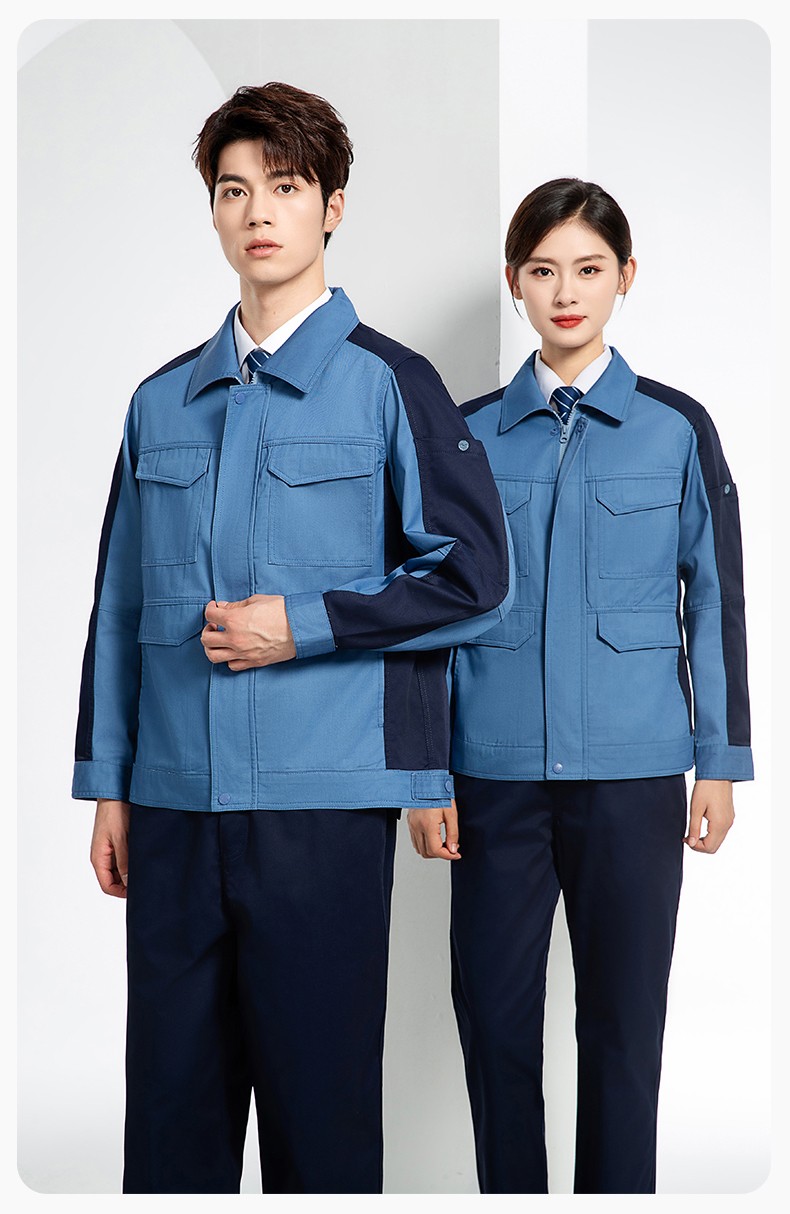 JC-3D02 春秋防靜電棉服定制工作服拼色工裝加油站機修車間廠服勞保工作服(圖19)