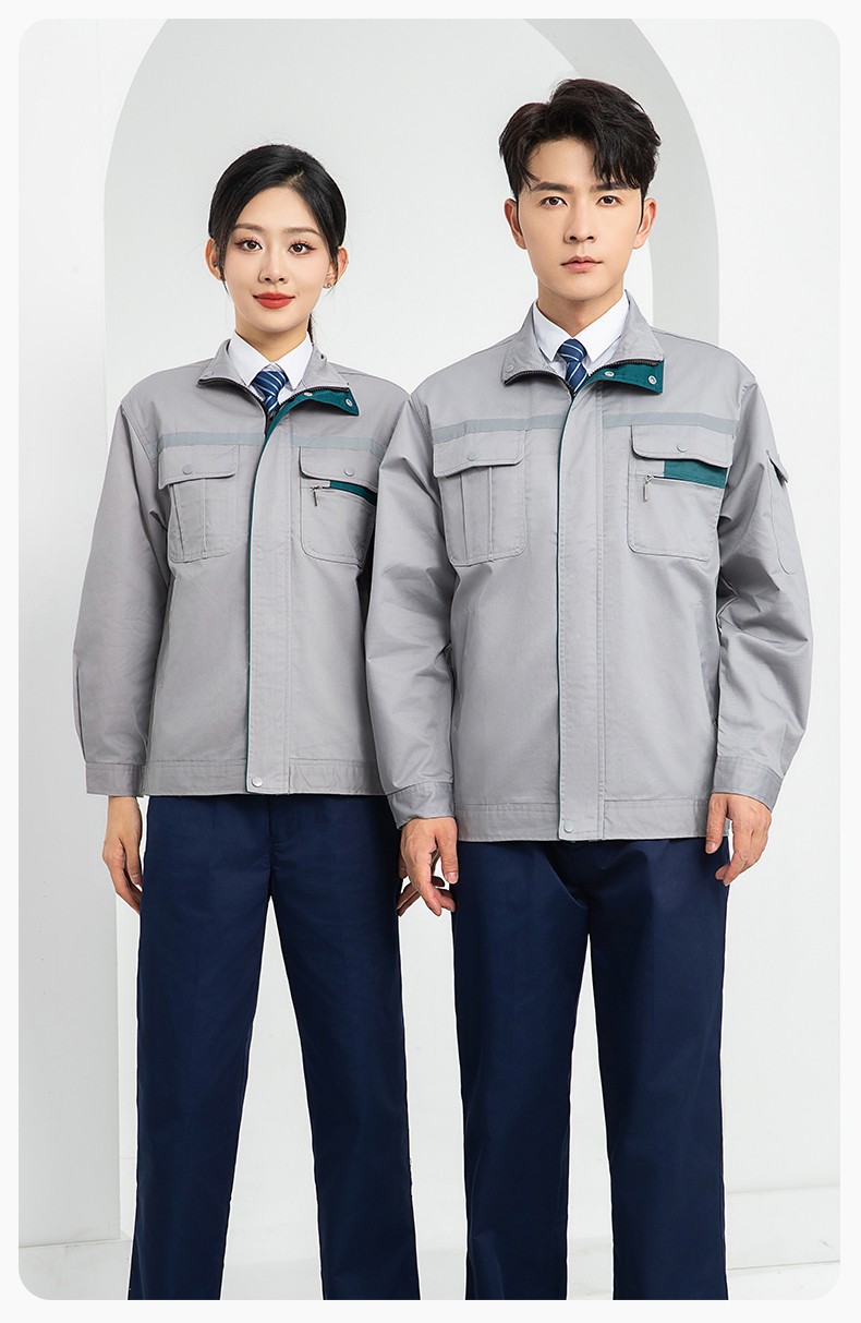 LJ-9902 春秋防靜電勞保工作服套裝男拼色耐磨電焊工加油站干活可定制工裝勞保服(圖14)