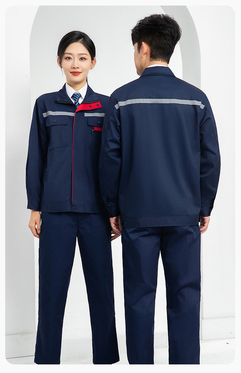 LJ-9902 春秋防靜電勞保工作服套裝男拼色耐磨電焊工加油站干活可定制工裝勞保服(圖17)