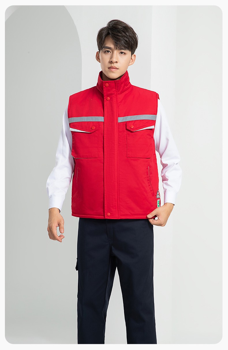 LW-9983  防靜電秋冬工程棉馬甲工裝團體廣告志愿者義工馬夾背心工作服定制(圖15)