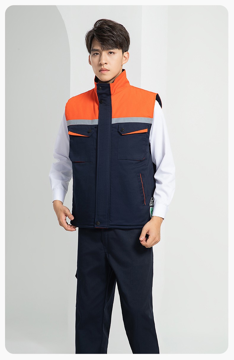 LW-9983  防靜電秋冬工程棉馬甲工裝團體廣告志愿者義工馬夾背心工作服定制(圖19)