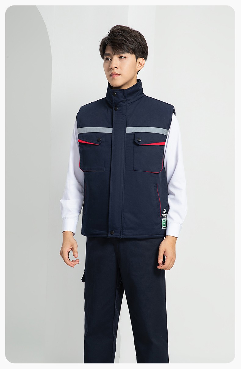 LW-9983  防靜電秋冬工程棉馬甲工裝團體廣告志愿者義工馬夾背心工作服定制(圖23)