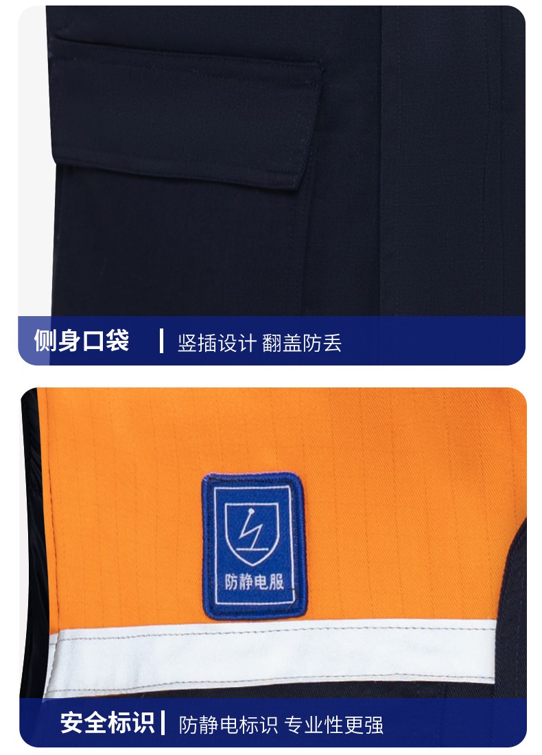 LW-9929 加厚冬季防靜電工作服男棉馬甲勞保服船廠加油站防寒棉背心定制(圖13)