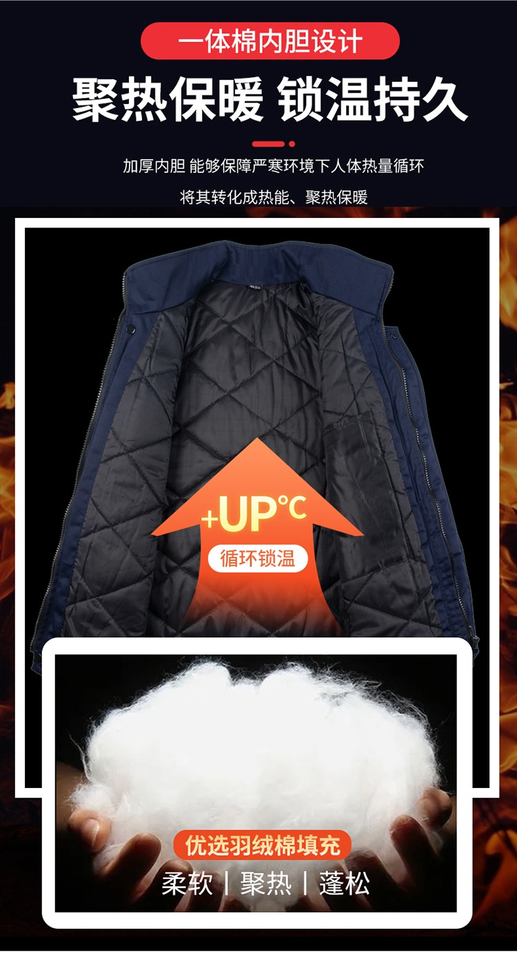 LW-9903 防靜電冬季棉馬甲工作服印繡字男工裝棉馬夾船廠汽修加厚坎肩定制(圖7)