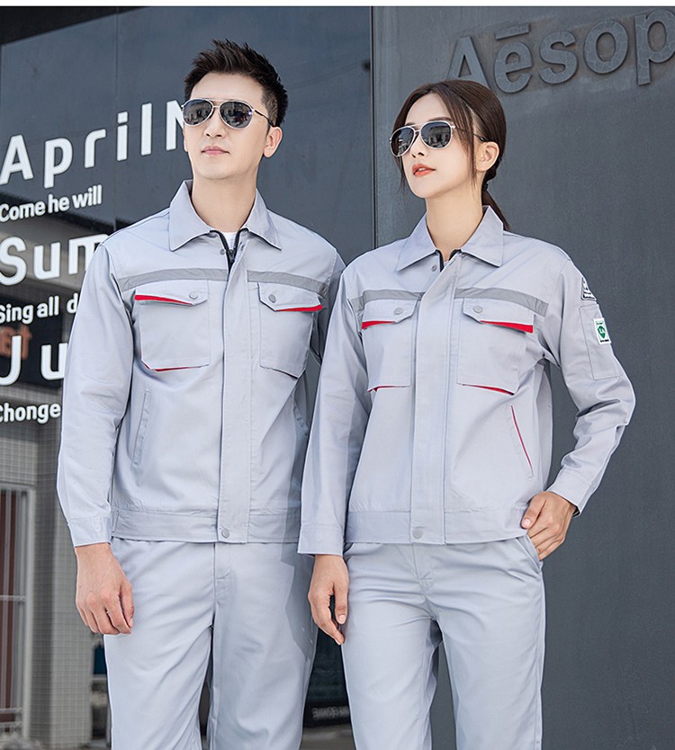 LW-8683F 防靜電工作服套裝男立體兜加油站反光條石油電子化工廠勞保服定制(圖22)