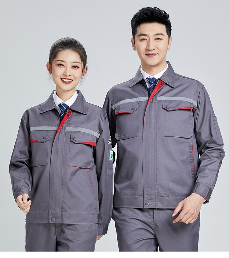 LW-8683F 防靜電工作服套裝男立體兜加油站反光條石油電子化工廠勞保服定制(圖24)