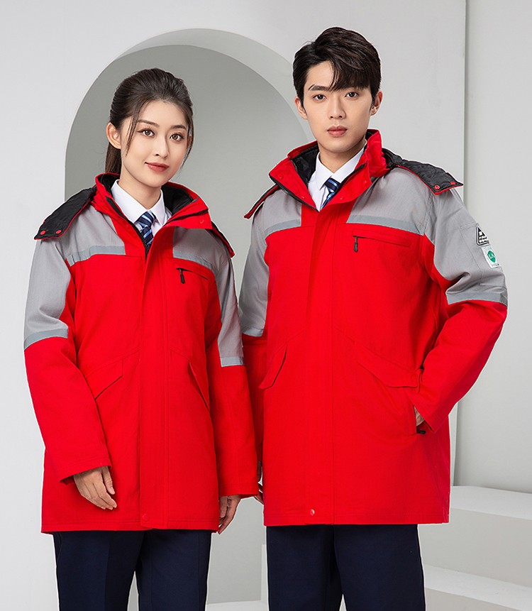 LW-8818 純棉防靜電工作服棉衣定制冷庫(kù)加油站冬季中長(zhǎng)款防寒服勞保服外套(圖23)