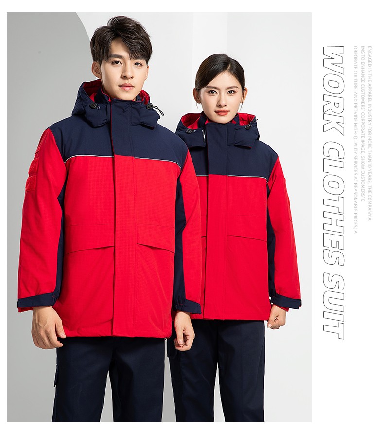 LW-8893 防靜電冬季中長(zhǎng)工作服棉服定制男工服工裝加油站電工勞保服上衣(圖18)