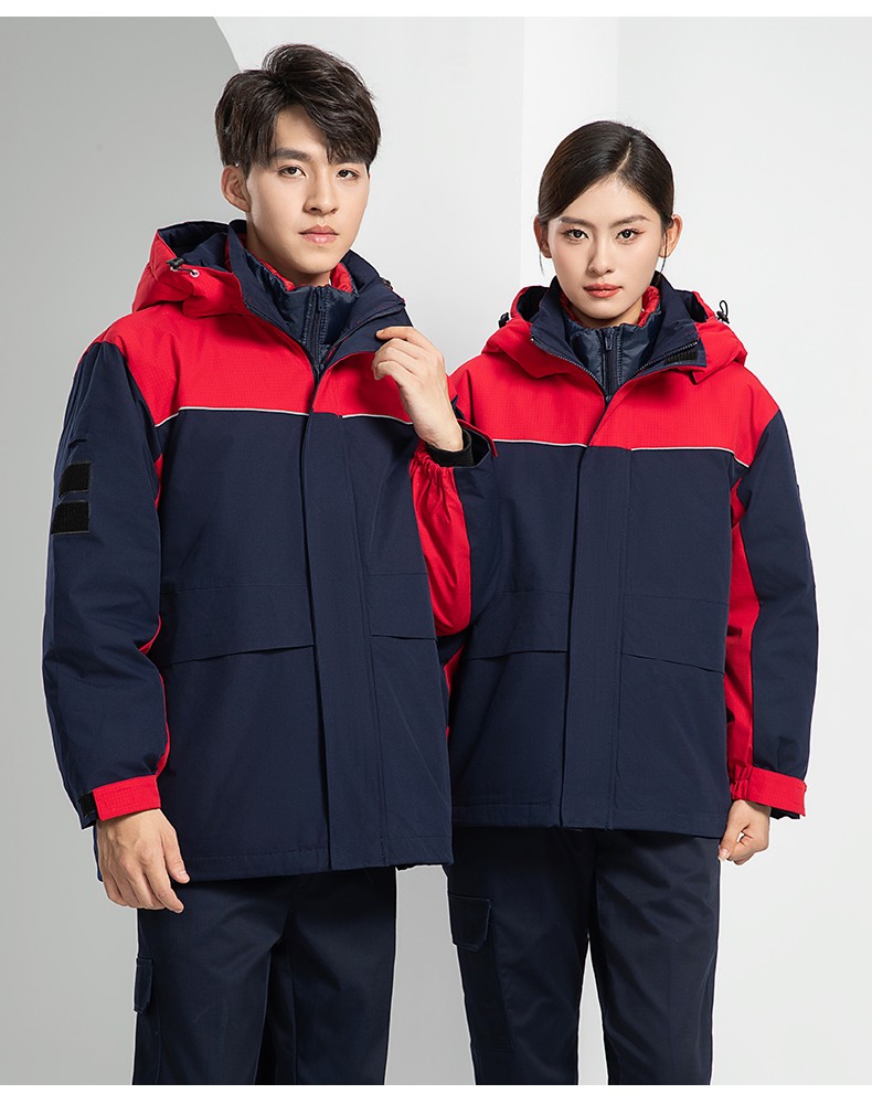 LW-8893 防靜電冬季中長(zhǎng)工作服棉服定制男工服工裝加油站電工勞保服上衣(圖22)