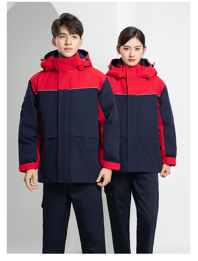 LW-8893 防靜電冬季中長(zhǎng)工作服棉服定制男工服工裝加油站電工勞保服上衣(圖23)