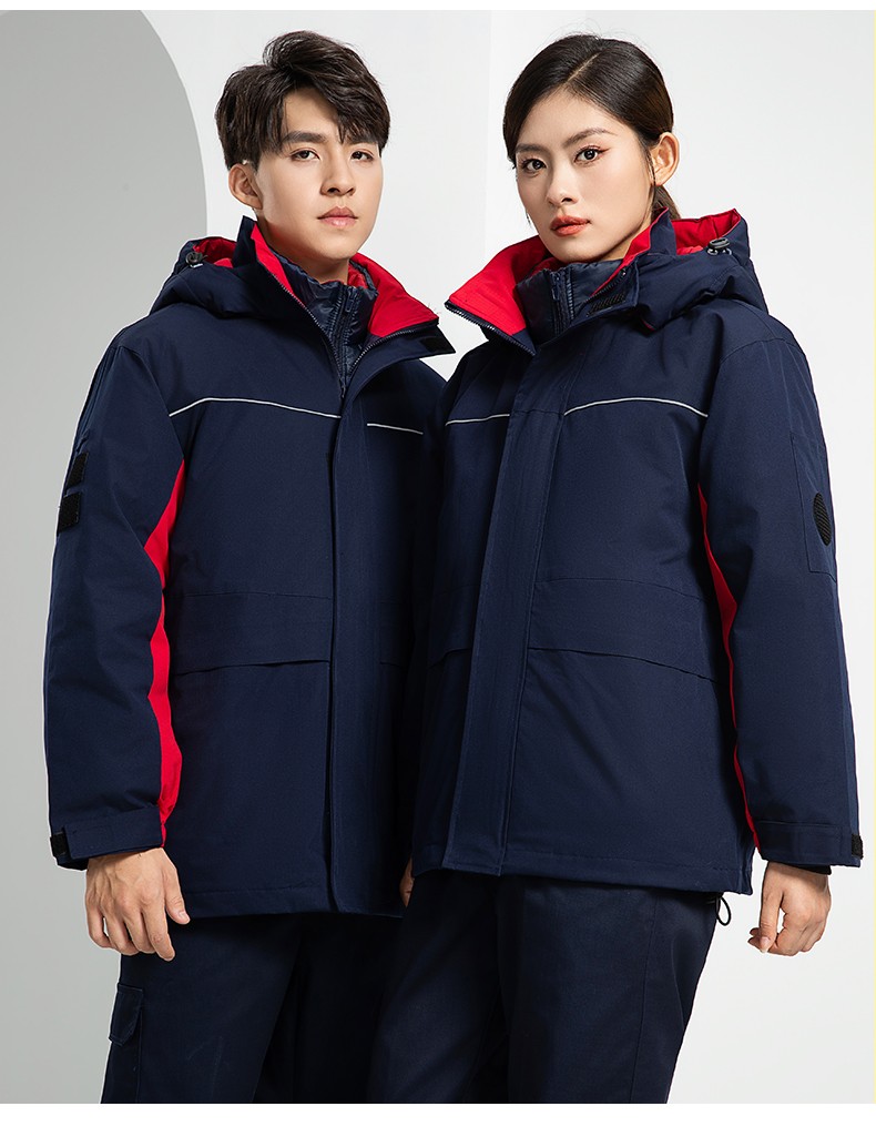 LW-8893 防靜電冬季中長(zhǎng)工作服棉服定制男工服工裝加油站電工勞保服上衣(圖24)