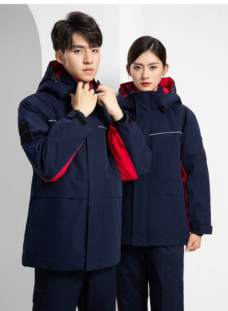 LW-8893 防靜電冬季中長(zhǎng)工作服棉服定制男工服工裝加油站電工勞保服上衣(圖26)