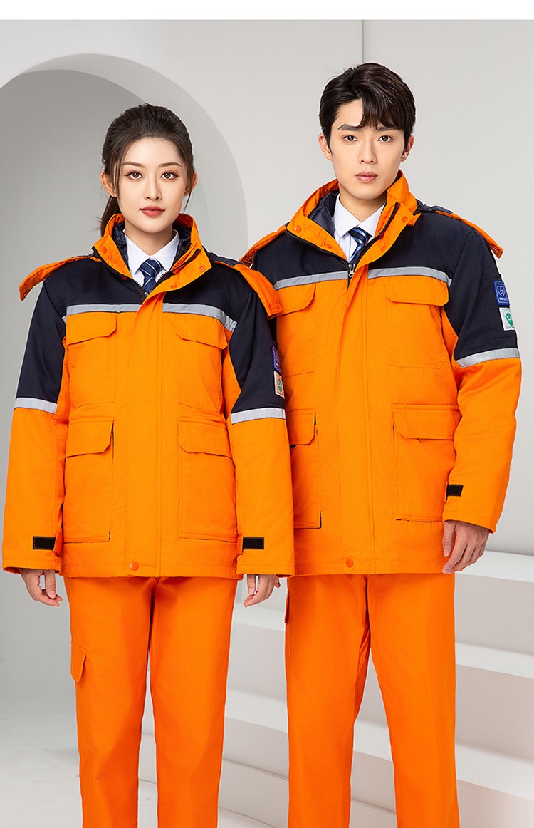 LW-8829 防靜電棉服工作服定制勞保服中長款化工廠車間油氣站工人防寒工裝(圖21)