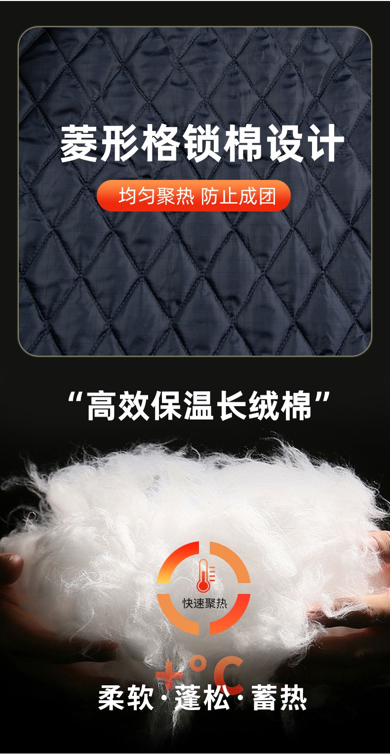 YJ-1305 冬季工作服棉衣男耐磨加絨加厚石油化工防靜電防酸堿勞保棉服外套(圖9)