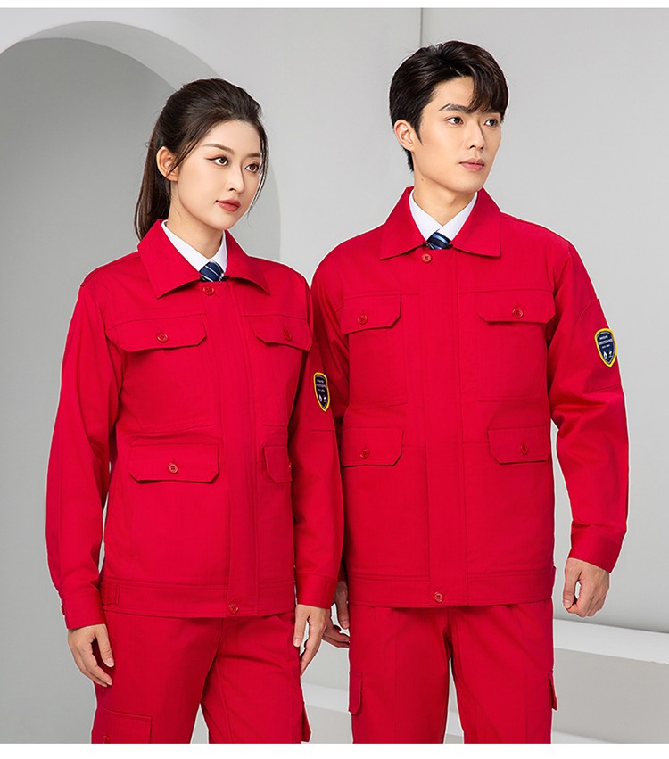 LW-8653ZR 純棉防阻燃春秋工作服套裝加厚耐磨工廠車間電焊焊工防燙勞保服(圖25)